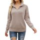 thumbnail image 1 of Suéter de Invierno Gibobby de punto con media cremallera para Mujer Caqui XL, 1 of 5