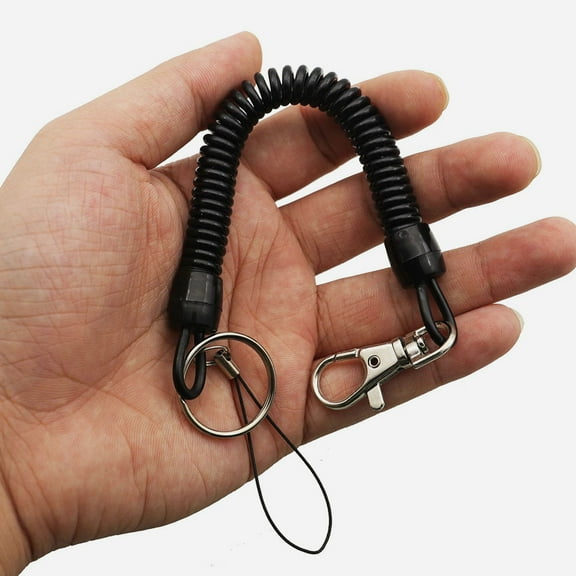 Milisten Stretchy Keychain Lanyard Coil Cord Key Chain 10Pcs