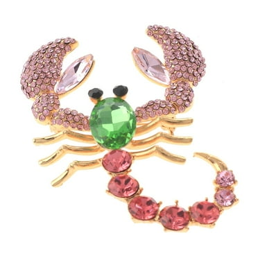 Large Crystal Scorpion Brooch