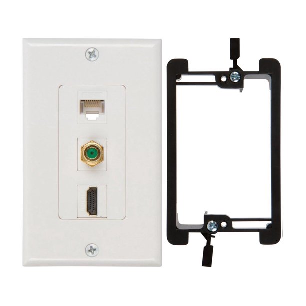 Buyer's Point HDMI 3GHz Coax Wall Plate [UL Listed] with