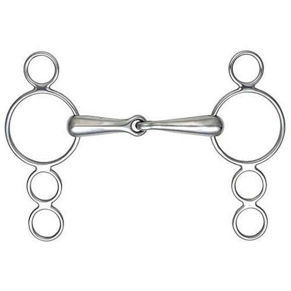 Shires Three Ring Dutch Gag Bit Stainless Steel 5.5"