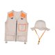 thumbnail image 3 of Chaleco explorador para niños, regalo de cumpleaños, equipo de camping, disfraz educativo para acampar, chaleco cargo para niños y niñas, sombrero Naranja, 3 of 10
