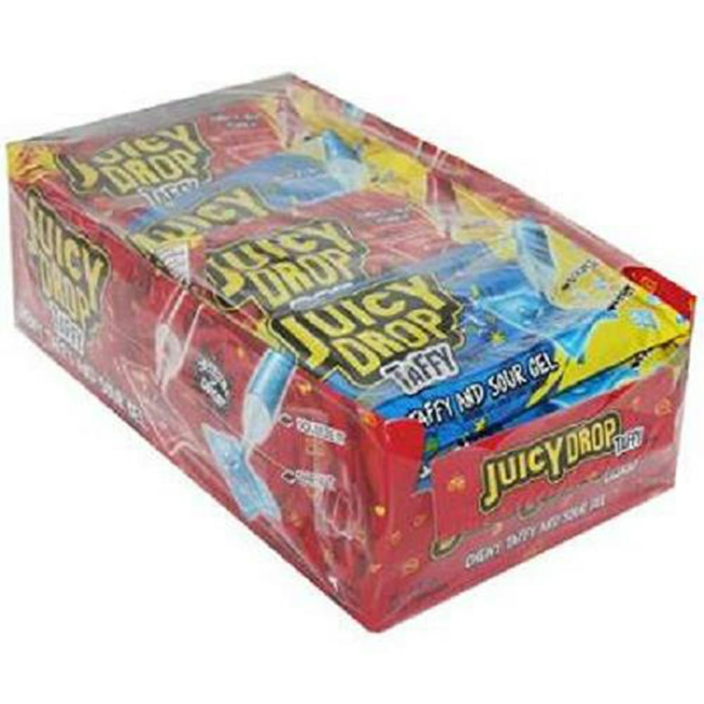 Juicy Drop Taffy Candy Chewy Taffy And Sour Gel KnockOut Punch 2.65 OZ