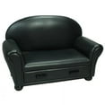 thumbnail image 2 of Gift Mark Child's Upholstered Chaise Lounge w/ Drawer-Color:Black, 2 of 4