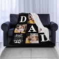 thumbnail image 3 of Custom Blanket with Photos Personalized Text Blankets for Adult Customized for Dad Mom Soft Fleece Throw Blanket Mother's Day Anniversary Valentine 10 Photos A Blankets, 3 of 5