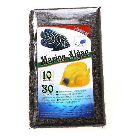 Dr. marine 10 Sheets Marine Algae 30g Seaweeds Reef Fish Tank Food (Best Marine Fish Food)