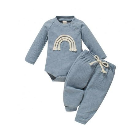 

Patgoal 0-18 Months Toddler Girl Fall Outfits Long Sleeve Jumpsuit Baby Romper Embroidery Rainbow Romper Baby Girl Boy Clothes Baby Boy Outfits Toddler Boys Clothes Fall Toddler Girl Outfits