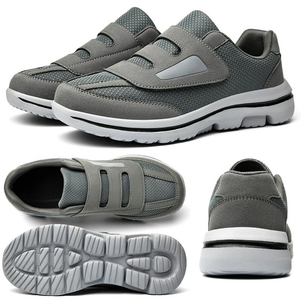 Zapatos Ortopédicos Deslizados Diabéticos Sin Deslizamiento para Pies Hinchados (gris 46)