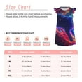 thumbnail image 3 of Balery Cosmic Cat Psychedelic Journey Camisón de princesa para niñas, pijama de algodón con mangas abullonadas, suave y bonito.-Medium, 3 of 6