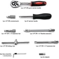 thumbnail image 3 of A46 Juego de llaves de vaso 1/4" 46 piezas con extensor y estuche, para auto y hogar, 3 of 5