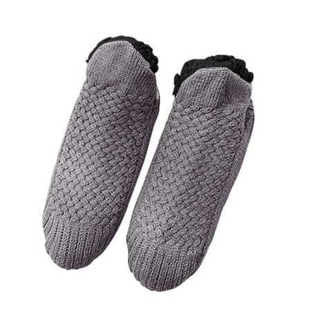 

Womens Thick & Warm Slipper Socks with Non Slip Grippers Double Side Cozy Warm House Slippers