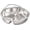 Silver#A, variant on Divided Steamer Plate, Stainless Steel Steamer Tray with Handle, Multi-Compartment Steaming Trays, Round Steamers Plate for Dieters, Multi-Compartment Steaming Trays for Cooking (Silver#A)