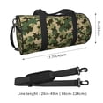 thumbnail image 4 of Xecao Camouflag print Round Travel Duffel Bag is a foldable gym bag with an inner pocket, perfect for travel sports, 4 of 8