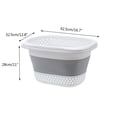 thumbnail image 3 of Laundry Basket, Plastic Foldable Up Laundry Hamper,Portable Washing Tub with Handle, Space Saving Storage Container, 3 of 5