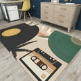 thumbnail image 4 of Dreammotif Record Music Rug, Area Rugs For Living Room, Game Room Decor, Bedroom Decor For Teens, Colorful, Modern, Large Bedroom Rug, 4 of 8