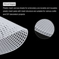 thumbnail image 4 of Unique Bargains 4pcs 11' Plastic Mesh Canvas Sheet 5 Count Round Needlepoint Blank Canvas for Embroidery, White, 4 of 5