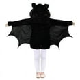 thumbnail image 3 of BULLPIANO 3-10Y Kids Halloween Jumpsuit Bat Costume, Boys Girls Holiday Party Dress-Up Clothes Hooded Cloak Suit, 3 of 4