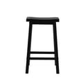 thumbnail image 5 of Linon Beamon 29" Sturdy Wood Backless Saddle Seat Bar Stool in Antique Black, 5 of 20