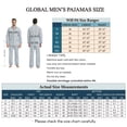 thumbnail image 5 of GLOBAL Men's 100% Cotton Long Sleeve Pajama Set, Breathable Lightweight Button Down Nightwear with Pants, S-3XL, 5 of 7