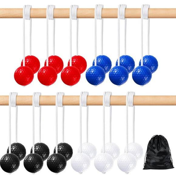 Juego de 12 pelotas Lenwen Ladder Ball para lanzar con bolsa