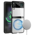 thumbnail image 3 of For Samsung Galaxy Z Flip 3 5G/Flip 4 Case Cover, Shockproof Luxury electroplate Magnetic Wireless charging Flip Case Cover, 3 of 5