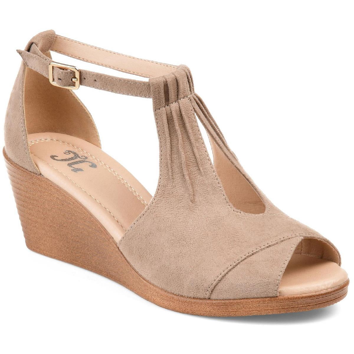 Journee Collection Womens Kedzie Tru Comfort Foam Peep Toe Wedge Sandals -  Walmart.com