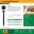 thumbnail image 3 of SPAX 1/4" x 4" Exterior Structural Wood Lag Screws Powerlags Washer Head T-Star 200 EA Bulk Mini Bit Included Heavy Duty Rust Resistant, 3 of 9