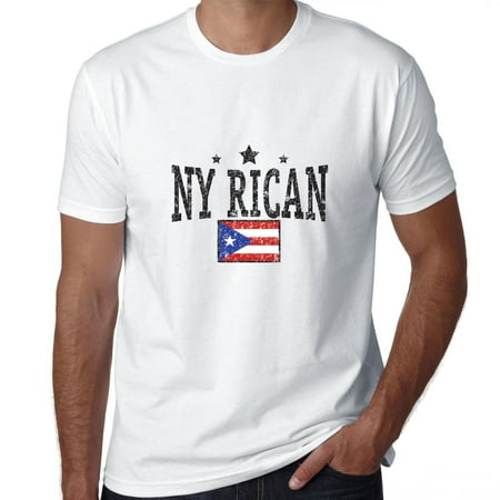 New York Plus Puerto Rico Equal NY Rican Flag Graphic Men's