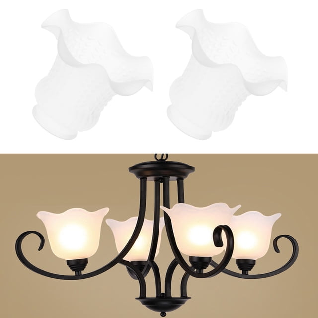 2pcs Pantalla de Cristal para Ventilador Fernando Iluminación de Pared
