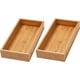 thumbnail image 1 of Ybm Home Caja Organizadora De Cajones De Bambú Para Cocina, Cajón De Basura, Oficina, Dormitorio, Habitación De Niños, Manualidades, Costura Y Baño, Paquete De 2, 6 X 12 X 2 Pulgadas, 1 of 5
