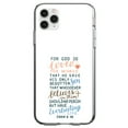 thumbnail image 1 of DistinctInk Clear Shockproof Hybrid Case for iPhone 12 / 12 PRO (6.1" Screen) - TPU Bumper, Acrylic Back, Tempered Glass Screen Protector - John 3:16 - For God So Loved The World, 1 of 2