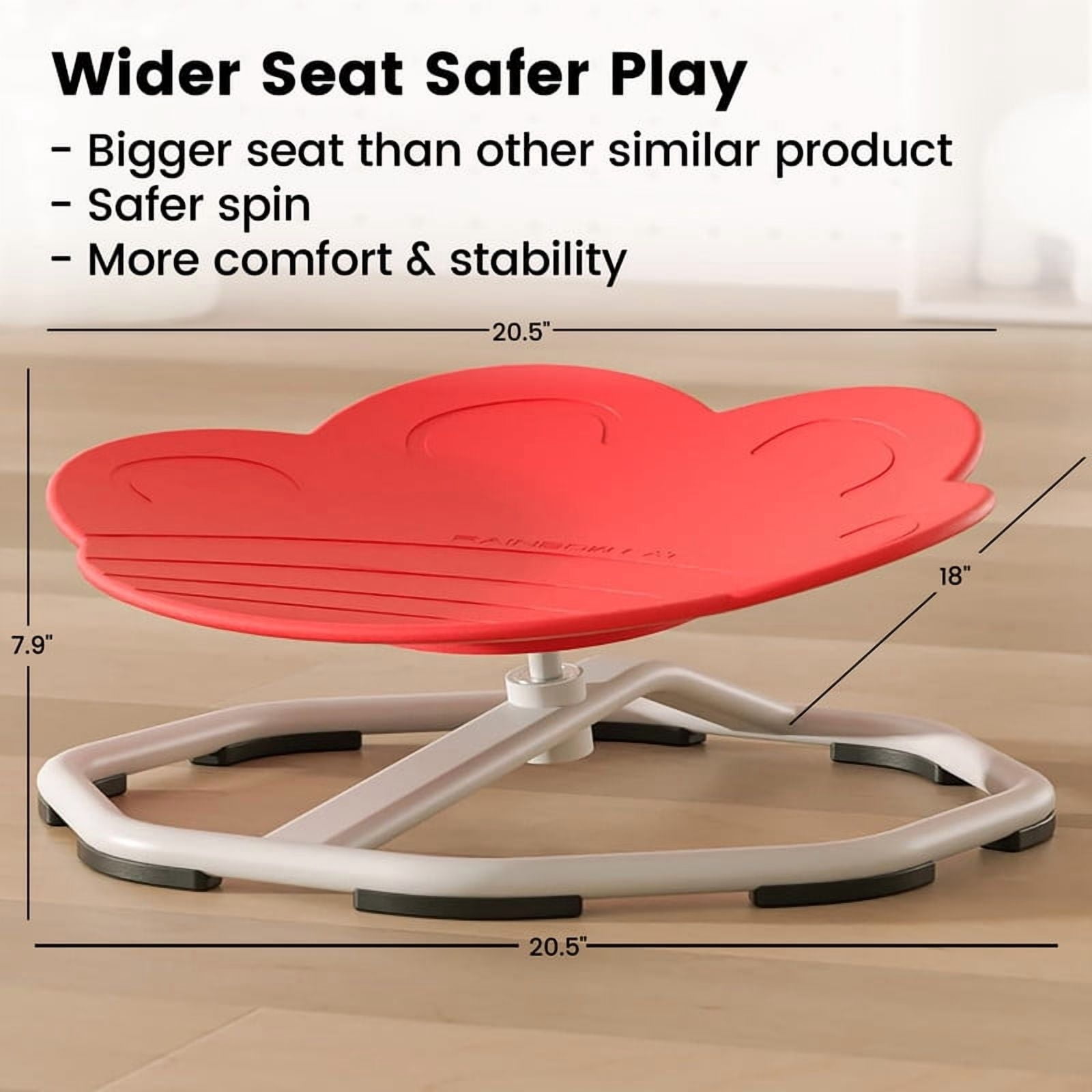 Every Moment Counts Sensory Spinning Chair for Kids - 360° Rotating Therapy Seat to Improve Balance & Coordination, Desk Chair for Autistic/ADHD Children Age 2-10, Non-Slip Sensory Integration Tool