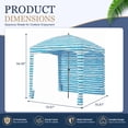 thumbnail image 3 of Simenmax 6x6ft Beach Cabana, Large Beach Canopy with Side Wall, UPF 50+ Protection Easy Setup Beach Tent Sun Shelter, Portable Beach Tent for Whole Family, Light Blue, 3 of 7