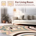 thumbnail image 2 of ODIKA 5'x7' Machine Washable Non-Slip Area Rug, Modern Interlocking Wave Motif With Dynamic High Traffic Rug, Brown, 448554, 2 of 7