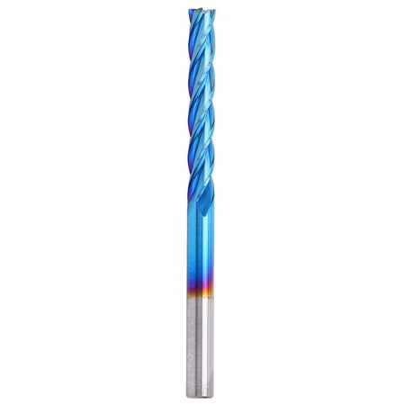

2024 4Flute End Mill Tungsten Steel NanoBlue Coating CNC Straight Handle Milling Cutter(3.175 x 3.175 x 22 )