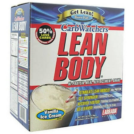 Labrada Nutrition Lean Body, Vanilla Ice Cream, 20 (Best Foods For Lean Muscle And Weight Loss)