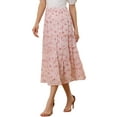 thumbnail image 4 of MODA NOVA Juniors Floral Print Elastic Waist Ruffle Maxi Tiered Skirt, 4 of 5
