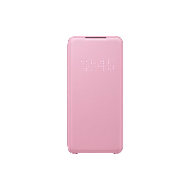 Funda tipo billetera con LED para Samsung Galaxy S20, rosa