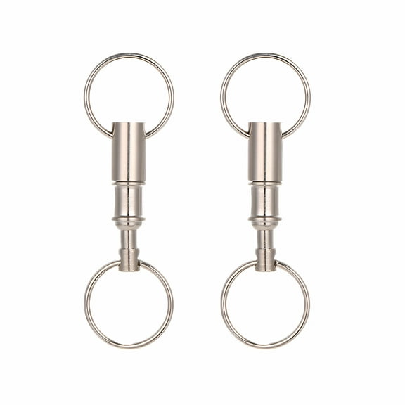TALENO 2 Pcs Detachable Pull Apart Key Rings Keychains Double Rings Design Quick Release Key Chain