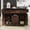Brown, variant on Leumius Kitchen Island with Trash Can Storage Cabinet, Kitchen Cart with Drop Leaf, Spice Rack, Towel Rack and Drawer, Rolling Kitchen Island on Wheels with Adjustable Shelf, White