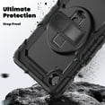 thumbnail image 3 of Case for Lenovo Tab One/K9 8.7 Inch 2025 with Screen Protector, 360 Degree Rotating Kickstand Hand Strap Heavy Duty Shockproof Cover with Shoulder Strap, Black, 3 of 7