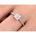 thumbnail image 5 of Prinncess Cut 1.25 Carat Moissanite and Diamond Solitaire Ring in White Gold, 5 of 6