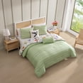 thumbnail image 3 of Bebejan Fresh Cut Flowers 5 Piece Comforter Set, King, Ivory, 100% Cotton Sateen, Reversible, All Season, Cozy Comfort, 3 of 10