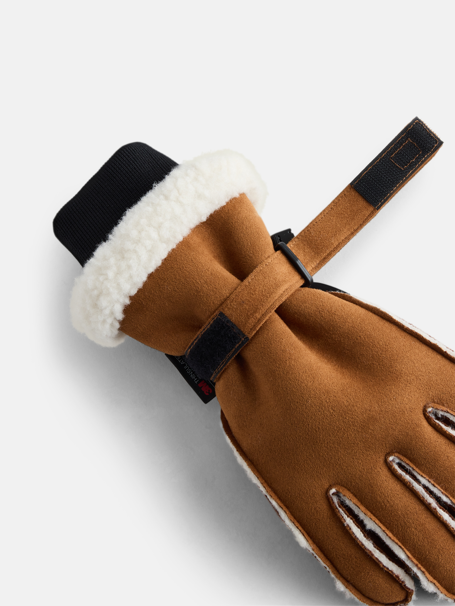 Ozark Trail Women's Faux Suede Ski Gloves, Camel, Sizes S/M