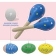 thumbnail image 3 of Lot de 2 maracas en Bois Colorés, instruments de percussion à Manivelle pour Adultes (instruments de Fête Rythmée).,A, 3 of 5