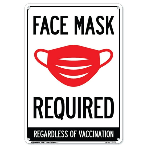 COVID-19 Notice Sign - Face Mask Required | Plastic Sign | Protect Your Business, Municipality, Home & Colleagues | Made in the USA