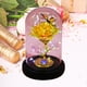 thumbnail image 3 of Adornos de San Valentín, regalos de San Valentín, rosa de papel de aluminio recubierta de vidrio, flor eterna, regalo creativo para vacaciones, luz nocturna LED luminosa, rosa decorativa., 3 of 7