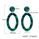 thumbnail image 2 of Pendientes colgantes de resina acrílica con forma ovalada y geométrica para mujer, aretes de aro bohemios, aretes con personalidad de puntos, 2 of 5