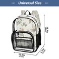 thumbnail image 4 of PVC Transparent Backpacks Clear Backpack for Travel and Outings Vintage Pastel Colors Floral, 4 of 7