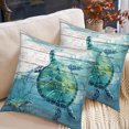thumbnail image 4 of Summer Sea Turtle Pillow Covers 20x20 Set of 2 Double-Sided Farmhouse Throw Pillows Case for Sofa, 4 of 5